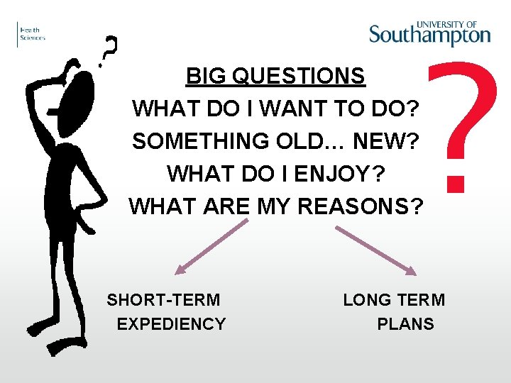 BIG QUESTIONS WHAT DO I WANT TO DO? SOMETHING OLD… NEW? WHAT DO I