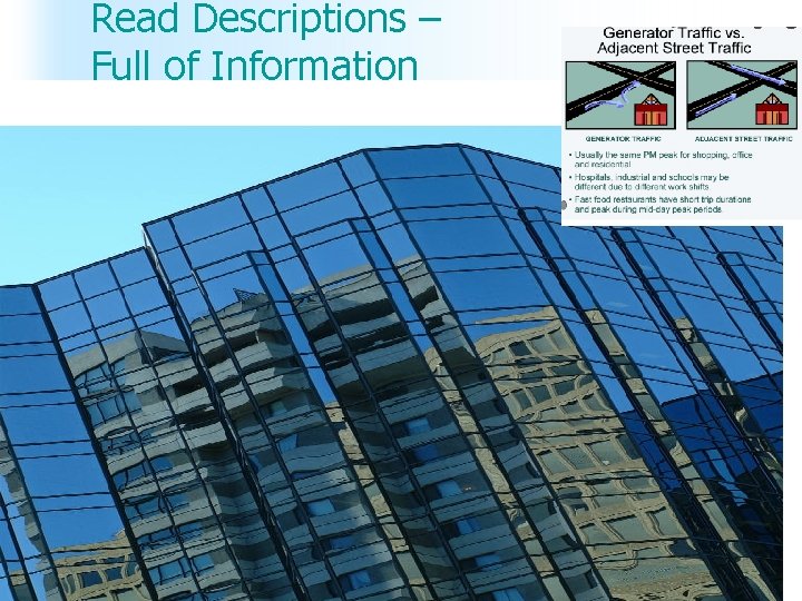 Read Descriptions – Full of Information 