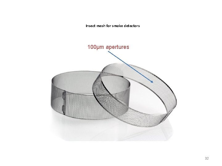 Insect mesh for smoke detectors 100µm apertures 32 