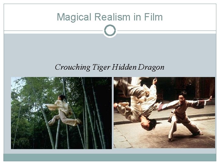 Magical Realism in Film Crouching Tiger Hidden Dragon 