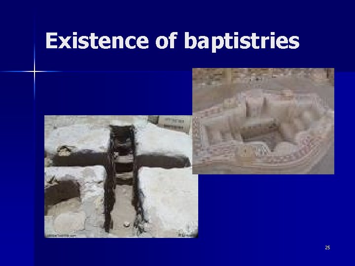 Existence of baptistries 25 