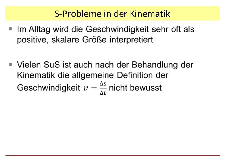 S-Probleme in der Kinematik § 