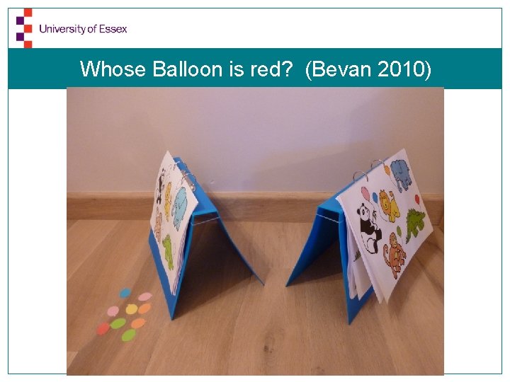 Whose Balloon is red? (Bevan 2010) 