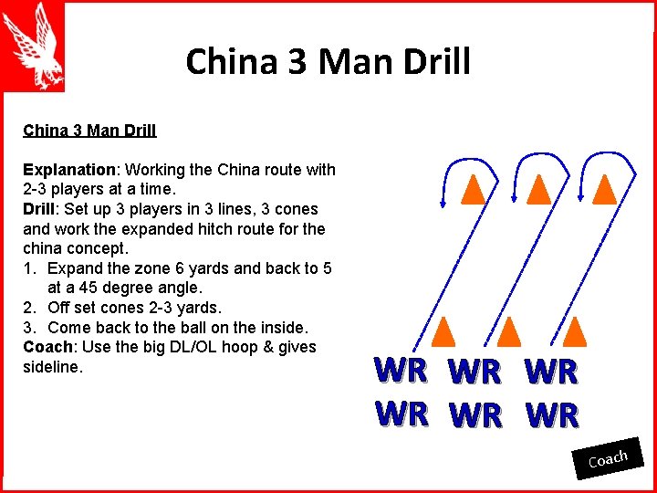 China 3 Man Drill Explanation: Working the China route with 2 -3 players at
