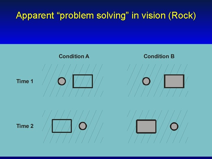 Apparent “problem solving” in vision (Rock) 