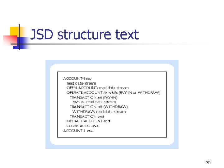 JSD structure text 30 