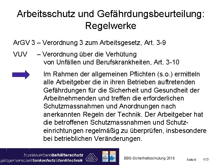 Arbeitsschutz und Gefährdungsbeurteilung: Regelwerke Ar. GV 3 – Verordnung 3 zum Arbeitsgesetz, Art. 3