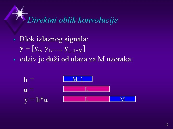 Direktni oblik konvolucije § § Blok izlaznog signala: y = [y 0, y 1,