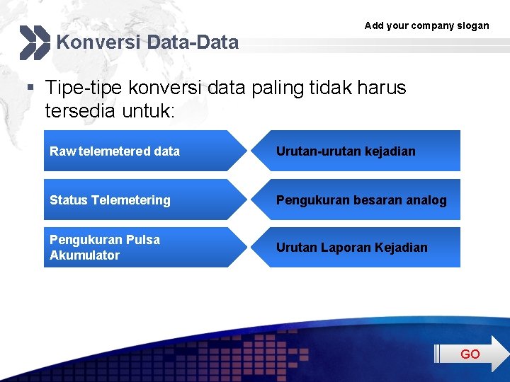 Konversi Data-Data Add your company slogan § Tipe-tipe konversi data paling tidak harus tersedia