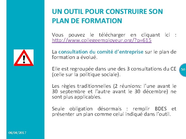 UN OUTIL POUR CONSTRUIRE SON PLAN DE FORMATION Vous pouvez le télécharger en cliquant