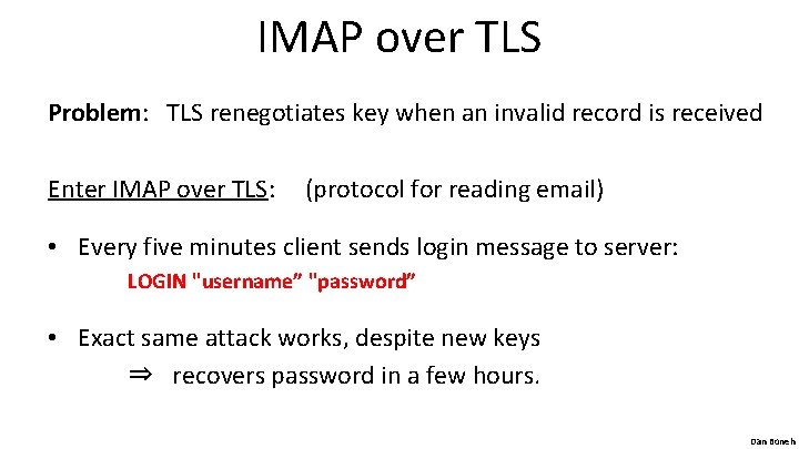 IMAP over TLS Problem: TLS renegotiates key when an invalid record is received Enter
