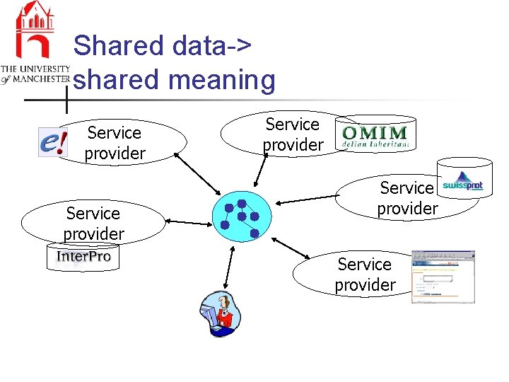 Shared data-> shared meaning Service provider Service provider 