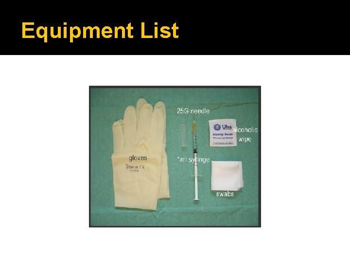 Equipment List 