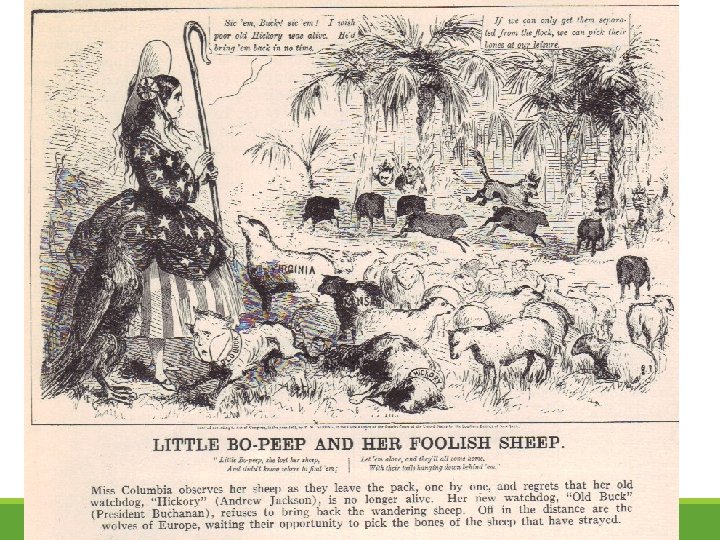 Bonus Round fourteen Action criticized in this 1860 cartoon: A: Secession 