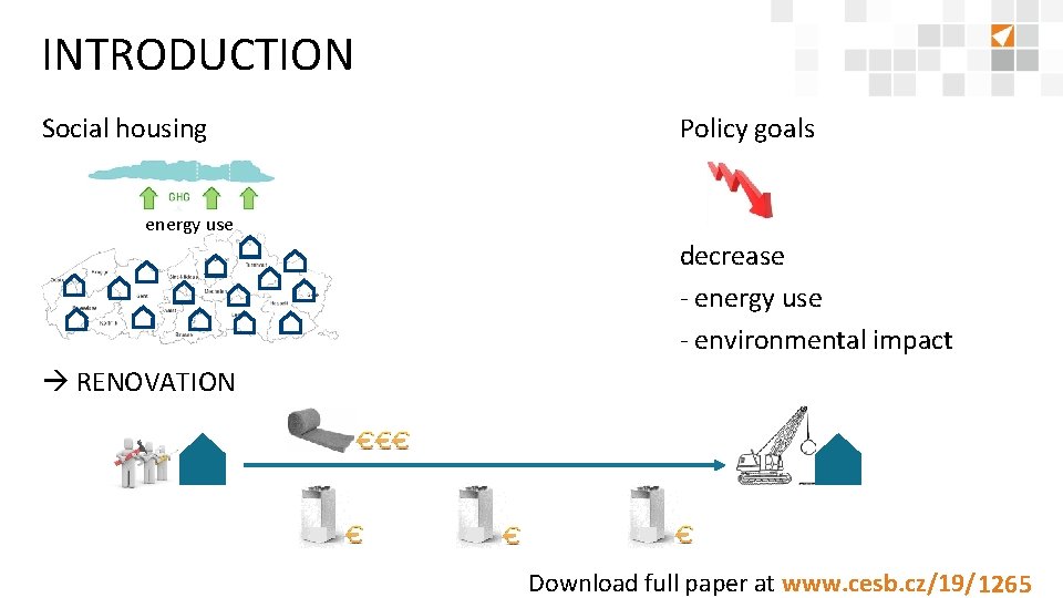 INTRODUCTION Social housing Policy goals energy use decrease - energy use - environmental impact