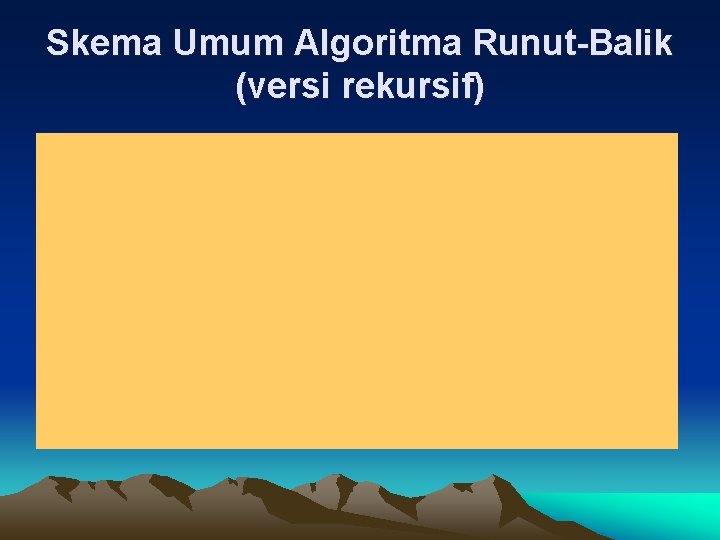 Skema Umum Algoritma Runut-Balik (versi rekursif) 