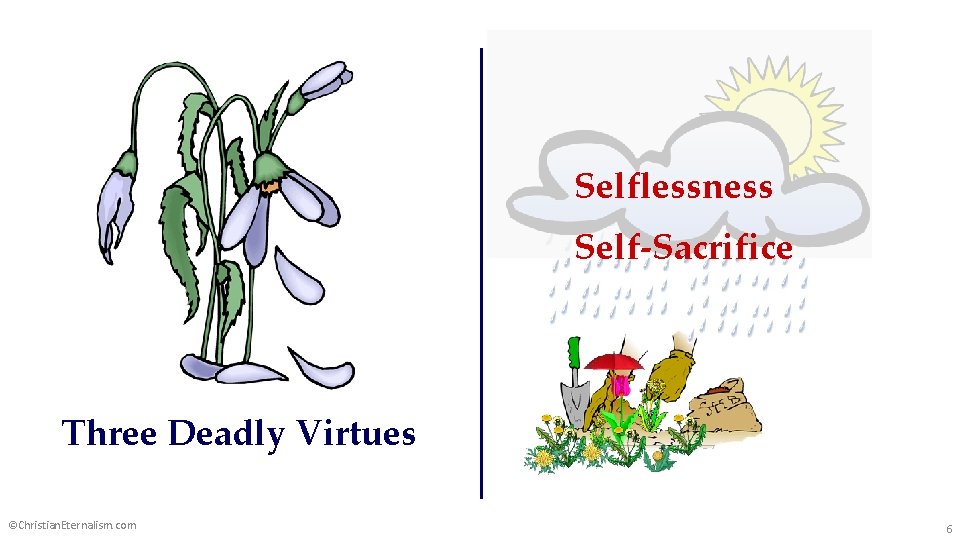 Ethics Selflessness Self-Sacrifice Three Deadly Virtues ©Christian. Eternalism. com 6 
