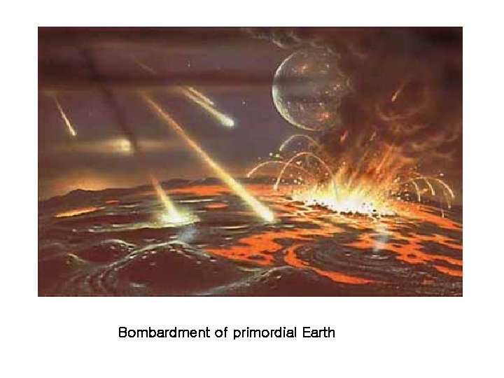 Bombardment of primordial Earth 