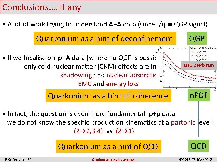 Conclusions…. if any • A lot of work trying to understand A+A data (since