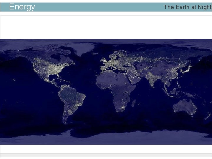 Energy The Earth at Night 