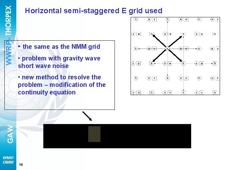 WWRP- Horizontal semi-staggered E grid used • the same as the NMM grid •