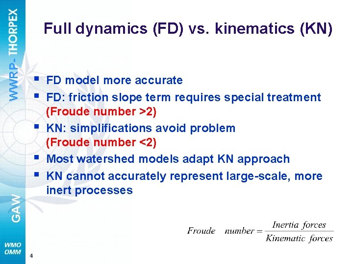 WWRP- Full dynamics (FD) vs. kinematics (KN) § § § GAW § § 4