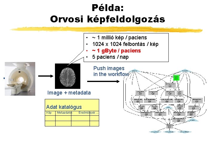 Példa: Orvosi képfeldolgozás • • ~ 1 millió kép / paciens 1024 x 1024