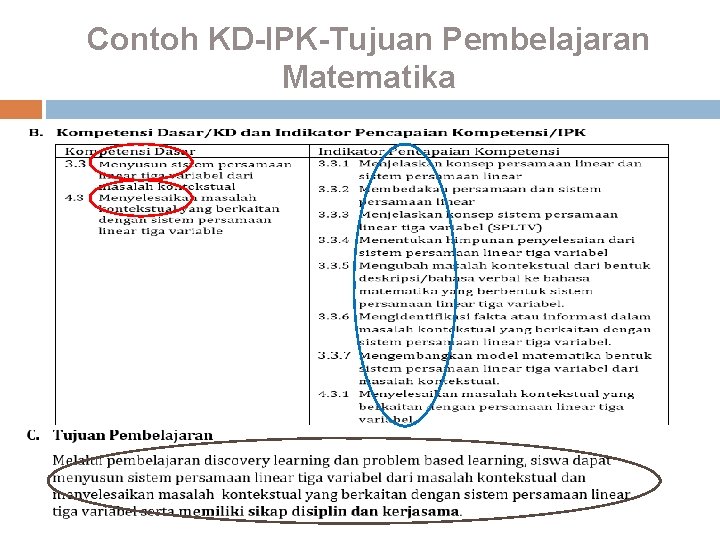 Contoh KD-IPK-Tujuan Pembelajaran Matematika 34 