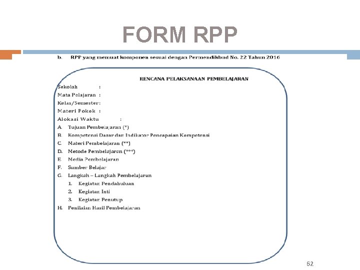 FORM RPP 62 62 