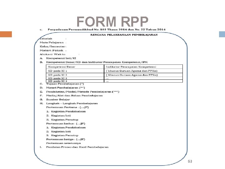 FORM RPP 63 