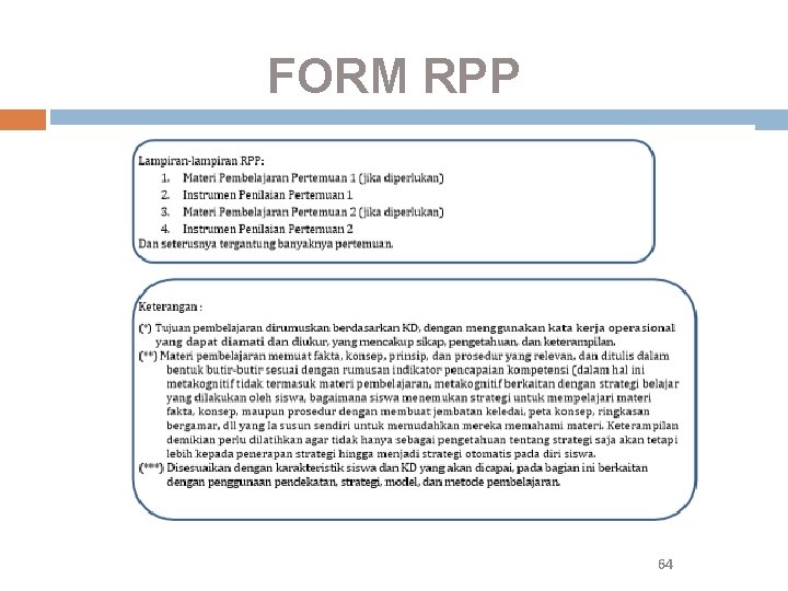 FORM RPP 64 