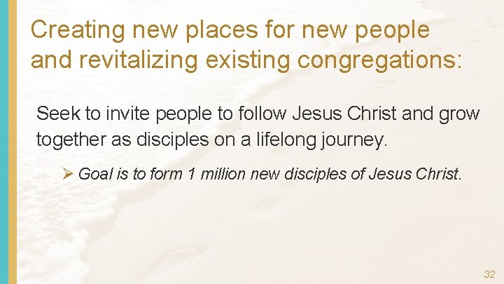 Creating new places for new people and revitalizing existing congregations: Seek to invite people