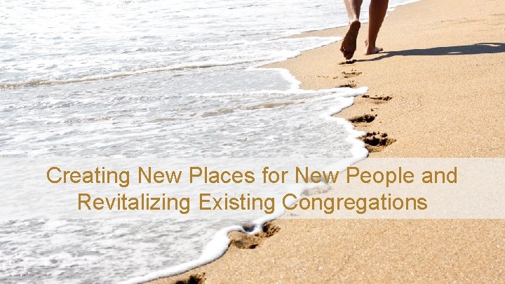 Creating New Places for New People and Revitalizing Existing Congregations 