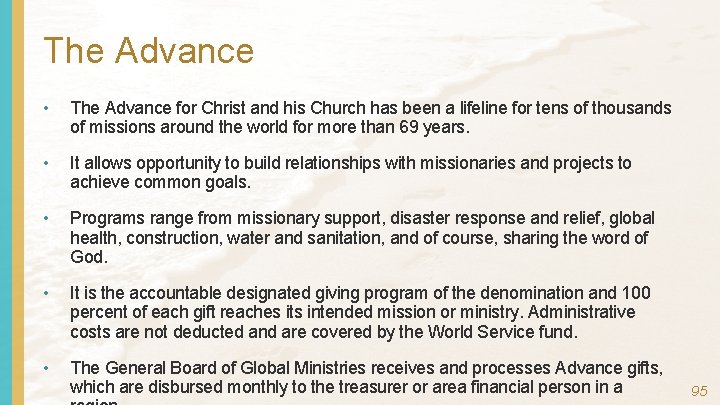 The Advance • The Advance for Christ and his Church has been a lifeline