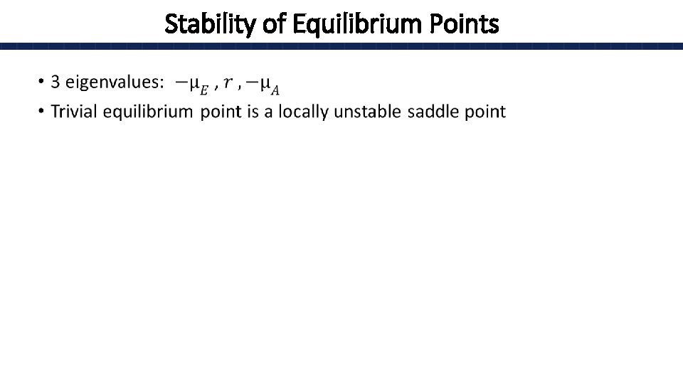 Stability of Equilibrium Points • 