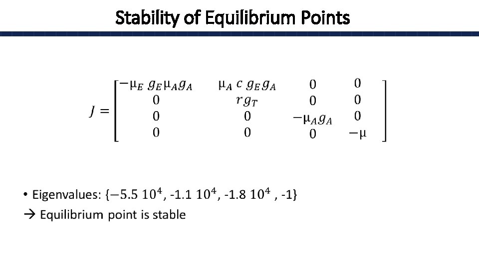 Stability of Equilibrium Points • 