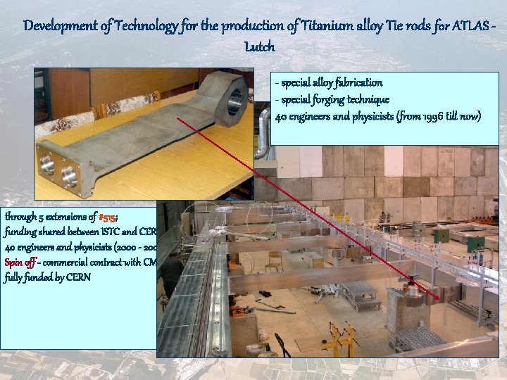 Development of Technology for the production of Titanium alloy Tie rods for ATLAS Lutch