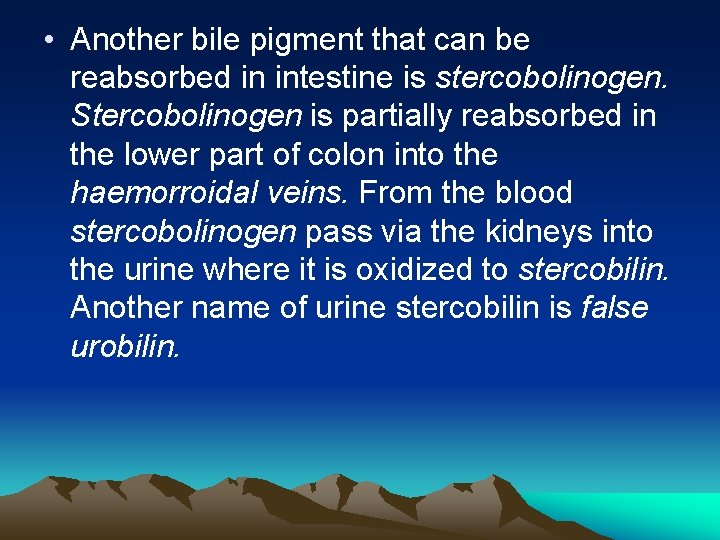Functional and screening tests in gastroenterology NORMAL METABOLISM
