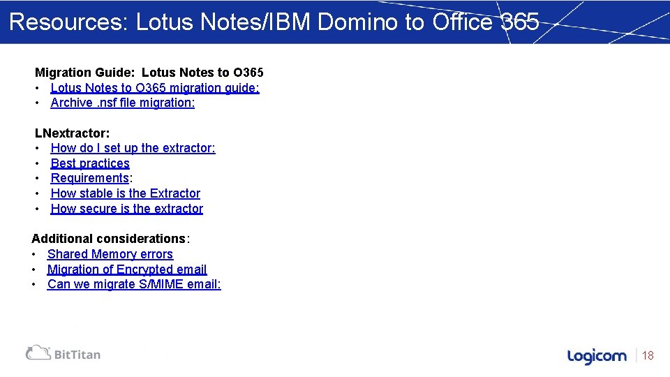Resources: Lotus Notes/IBM Domino to Office 365 Migration Guide: Lotus Notes to O 365