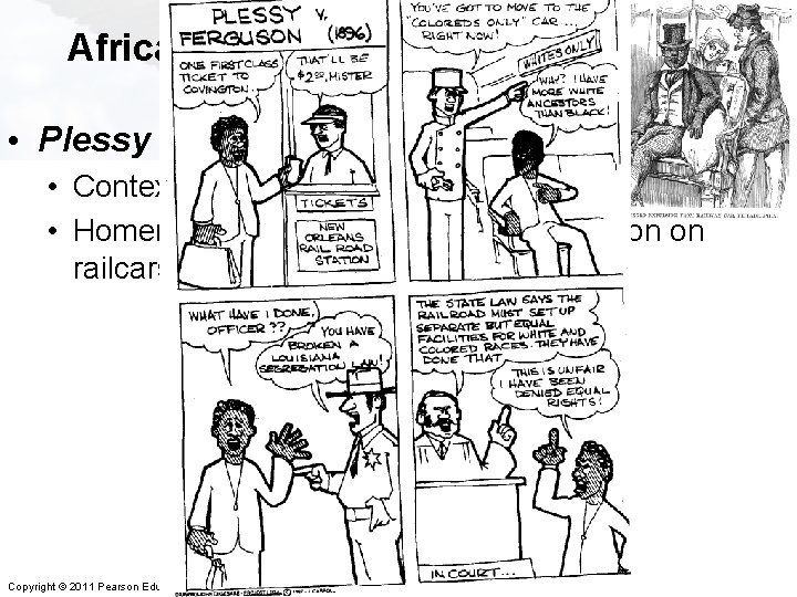 African Americans’ Civil Rights • Plessy v. Ferguson (1896) • Context • Homer Plessy