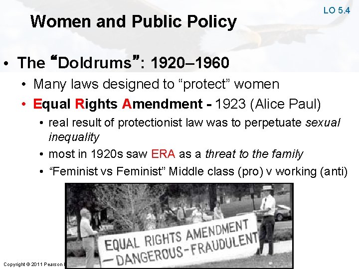 Women and Public Policy LO 5. 4 • The “Doldrums”: 1920– 1960 • Many