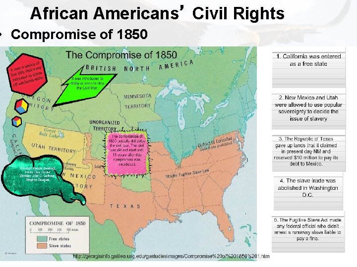 African Americans’ Civil Rights • Compromise of 1850 Copyright © 2011 Pearson Education, Inc.