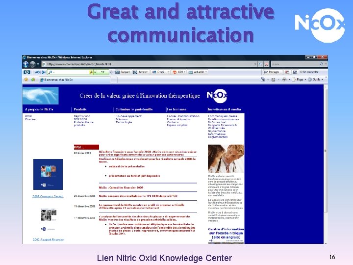 Great and attractive communication Lien Nitric Oxid Knowledge Center 16 