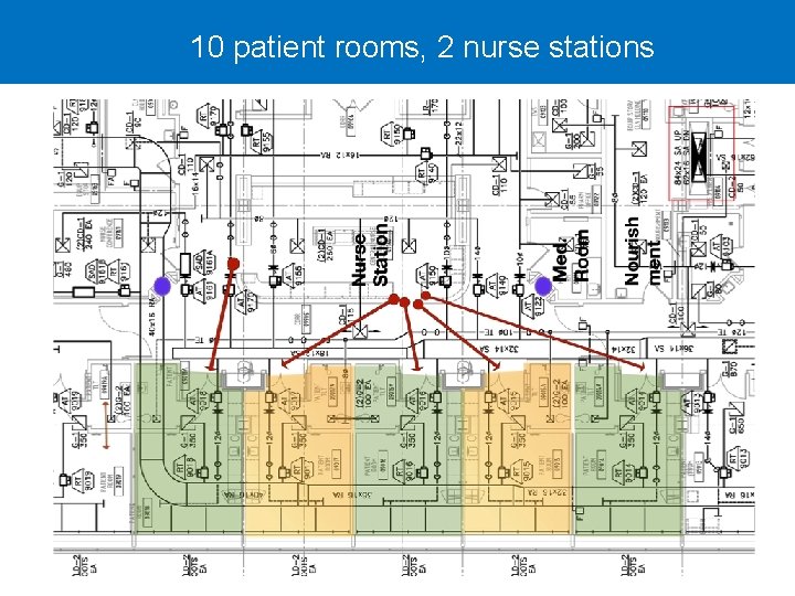 10 patient rooms, 2 nurse stations 