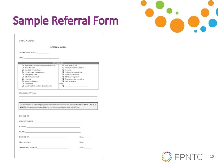 Sample Referral Form 15 