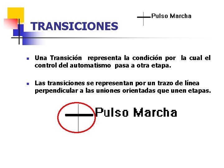 TRANSICIONES n n Una Transición representa la condición por la cual el control del