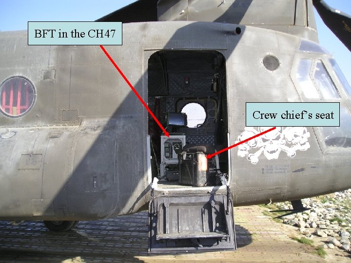 BFT in the CH 47 Crew chief’s seat 