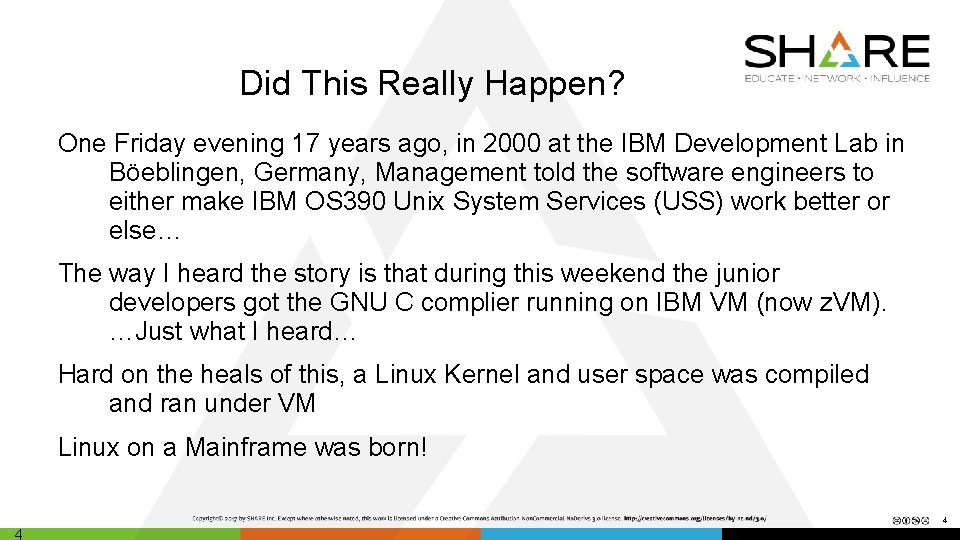 Did This Really Happen? One Friday evening 17 years ago, in 2000 at the