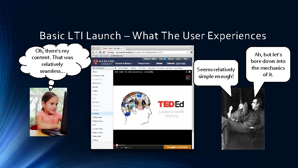 Basic LTI Launch – What The User Experiences Oh, there's my content. That was