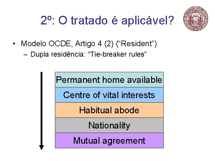 2º: O tratado é aplicável? • Modelo OCDE, Artigo 4 (2) (“Resident”) – Dupla